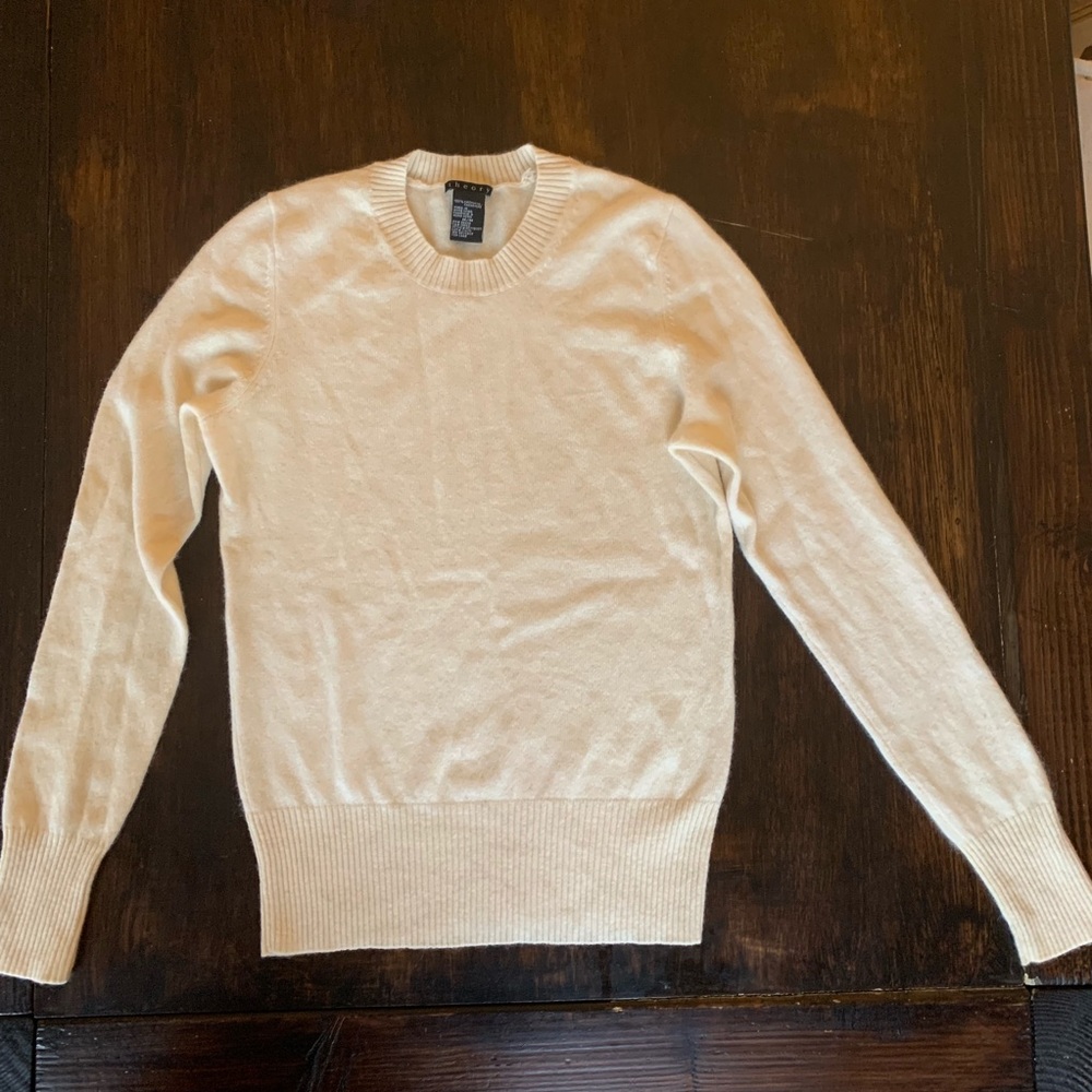 Theory Cream Cashmere Sweater
